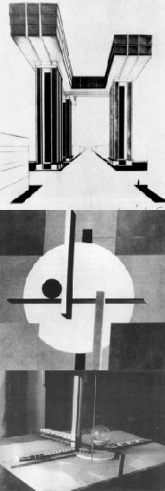 Wolkenb&uuml;gel (El Lissitzky); Proun R V N 2 (El Lissitzky); Lenin-Institut (Leonidov) (vorherige Seiten)